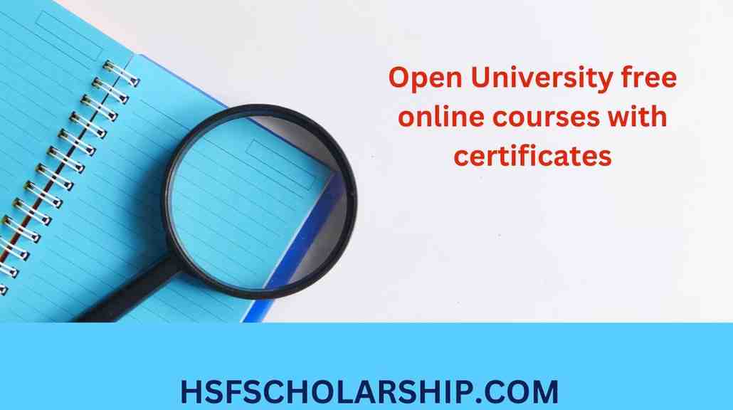 Open University free online courses with certificates